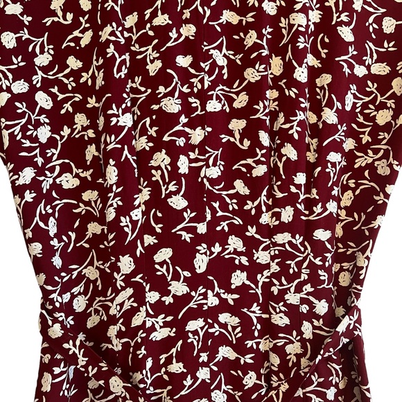 Vintage floral button down midi dress with waist tie excellent condition - Picture 10 of 14